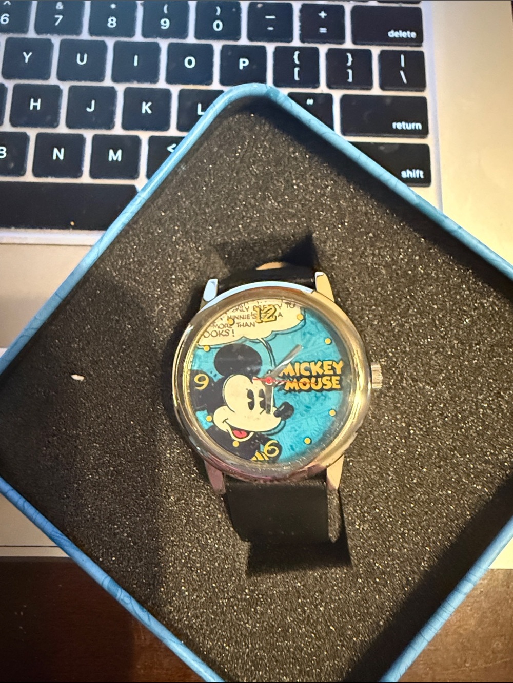 Disney Mickey Mouse Collectible Tin with Blue Comic Art